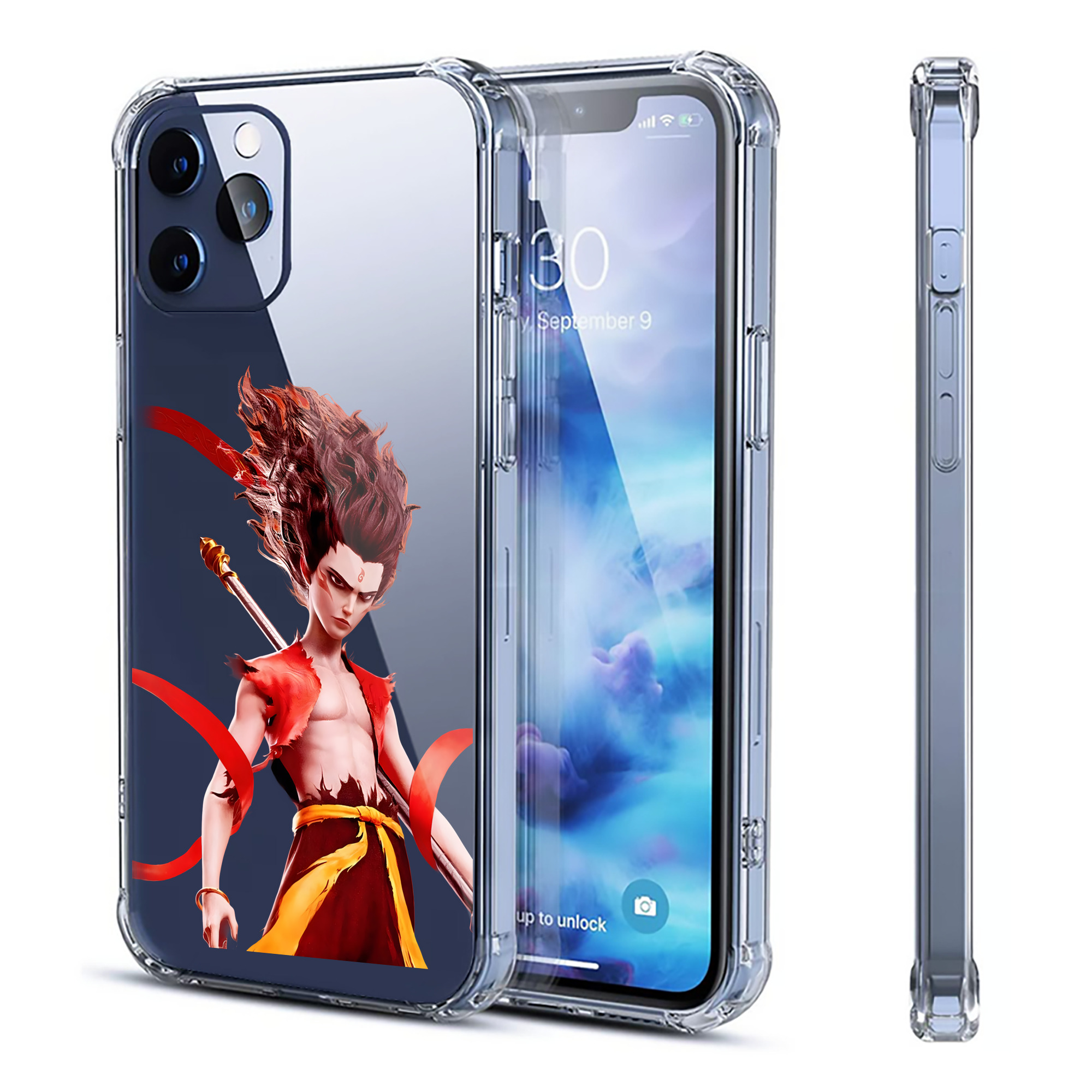 （画像用） Ne Zha 2 ナタ 魔童の大暴れ 【iPhone 12シリーズ対応】透明スマホケース（クリアソフトケース）